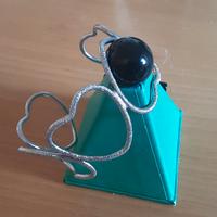 Bracciale rigido argento 800 con cuori
