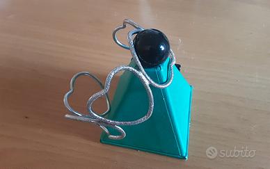 Bracciale rigido argento 800 con cuori