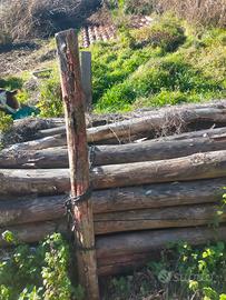 pali di castagno scortecciato