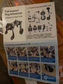 carrello per cani (sedia a rotelle) nuovo