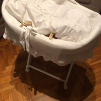 Cesto porta bebè Nanan con supporto a rotelle