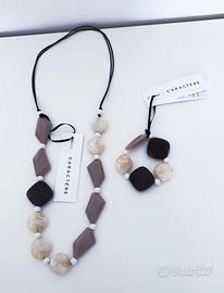 Collana e bracciale abbinati Caractere