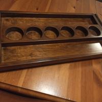 Porta bottiglie e bicchieri in Legno 