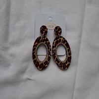 Orecchini pendenti vintage leopardati glamour y2k 