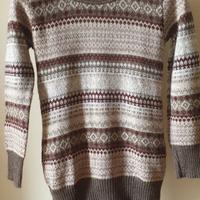 maglione a maglia collo a sciarpa