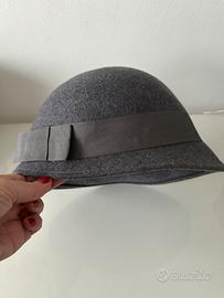 Cappello Charleston anni 20 zara lana grigio