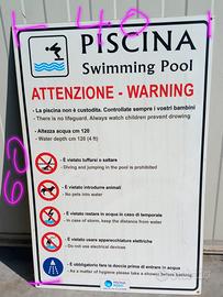 Cartello piscina