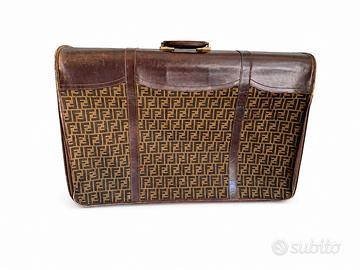 RARE Vintage FENDI Zucca Large Travel Bag Suitcase