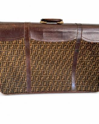 RARE Vintage FENDI Zucca Large Travel Bag Suitcase