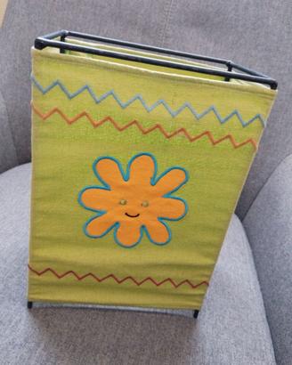 Porta lampada in tessuto e metallo Altromercato