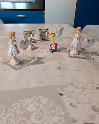 Lotto bomboniere e statuine varie occasioni