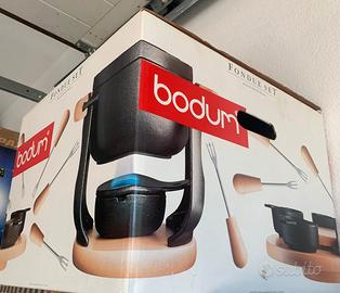 SET FONDUTA BODUM Richard Nissen ghisa/legno 6px