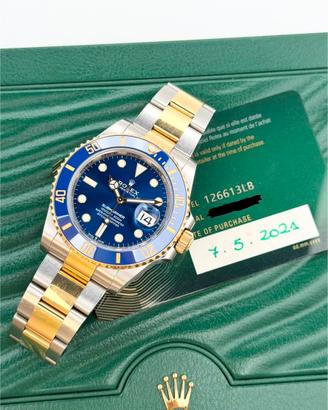 Rolex Submariner 126613LB, Full set, Si Permute