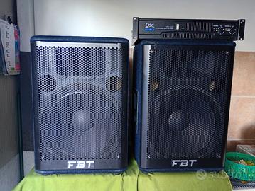 Casse FBT con amplificatore dedicato. DJ set.