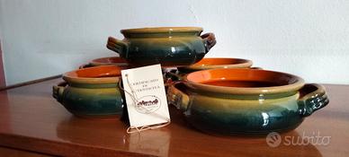 Set 5 tegami in terracotta lavorazione artigianale