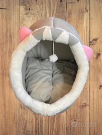 Cuccia per gatti con cuscino morbido