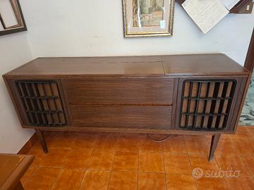 mobile legno con giradischi
