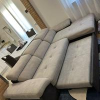 Divano letto angolare nuovo colore grigio