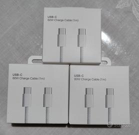 Lotto 3 Cavi USB-C 60W (1m) - NUOVI SIGILLATI 