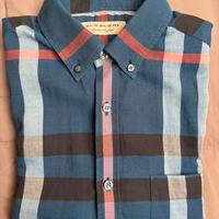 Camicia Burberry quadri check blu rosso taglia m