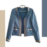 Blazer in cotone con paillettes 