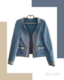 Blazer in cotone con paillettes 