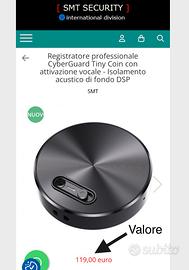 Mini Registratore Vocale Professionale NUOVO