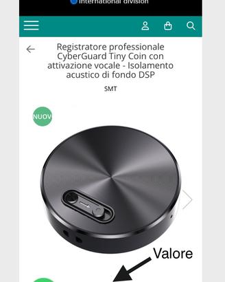 Mini Registratore Vocale Professionale NUOVO