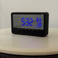 Orologio Sveglia a led blu + telecamera HD