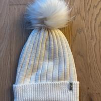 Cappello con pompon in pelliccia bianco COLMAR