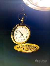 orologio da tasca nuovo placcato oro 