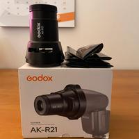Godox AK-R21 + lente 65 mm + diapositive