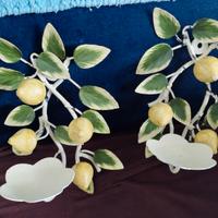 applique artig artistico made Italy portacandele 