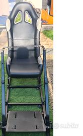 Postazione per volante completa di sedile