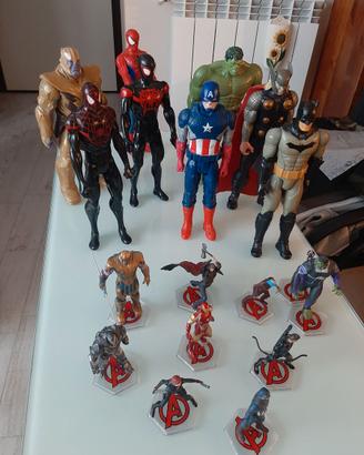 PERSONAGGI AVENGERS + SPIDERMAN+ BATMAN