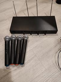 4 Radiomicrofoni wireless canali separati
