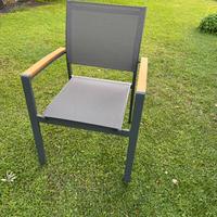 NUOvE 8x Sedie Giardino Nere Fuji