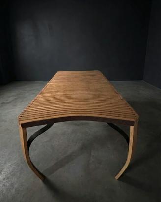Tavolo 'Barrique' a Doghe in Rovere Curvato