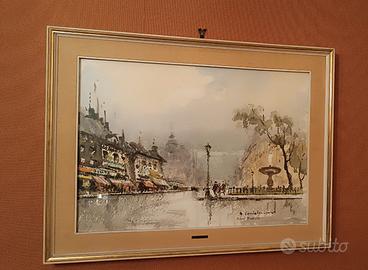 Acquerello G. Confalonieri “Place Pigalle”