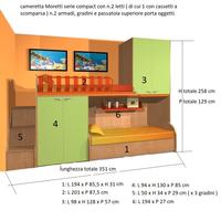 Cameretta Moretti Compact a 2 letti