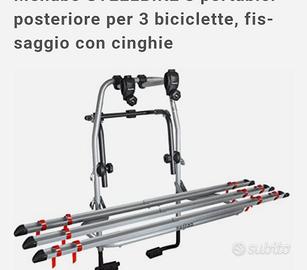 pedana ribaltabile porta 3 bici posteriore 