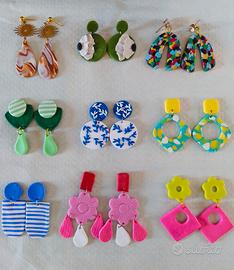 Orecchini fatti a mano multicolori