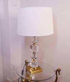 Paio di Lampade da tavolo oro e cristalo Zarahome