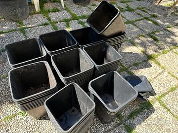 78x vaso quadrato nero da 11 litri 22x22x26 usati