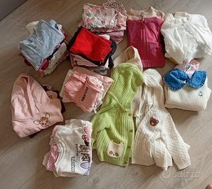 Lotto 45 pezzi bambina 12/18 mesi autunno inverno