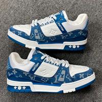 Scarpe casual in pelle di mucca Donna Bianco Blu