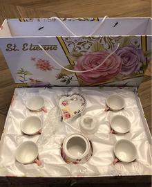 Set di 6 tazzine da caffè in porcellana St Etienne