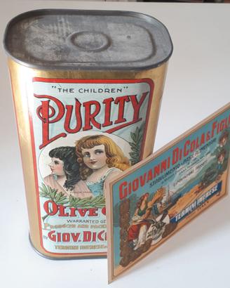 latta di cola termini imerese scatola antica olio