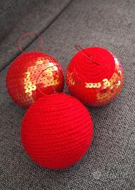 Palline di Natale all'uncinetto 