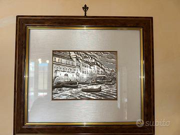 Quadro Vintage Bassorilievo Argentato